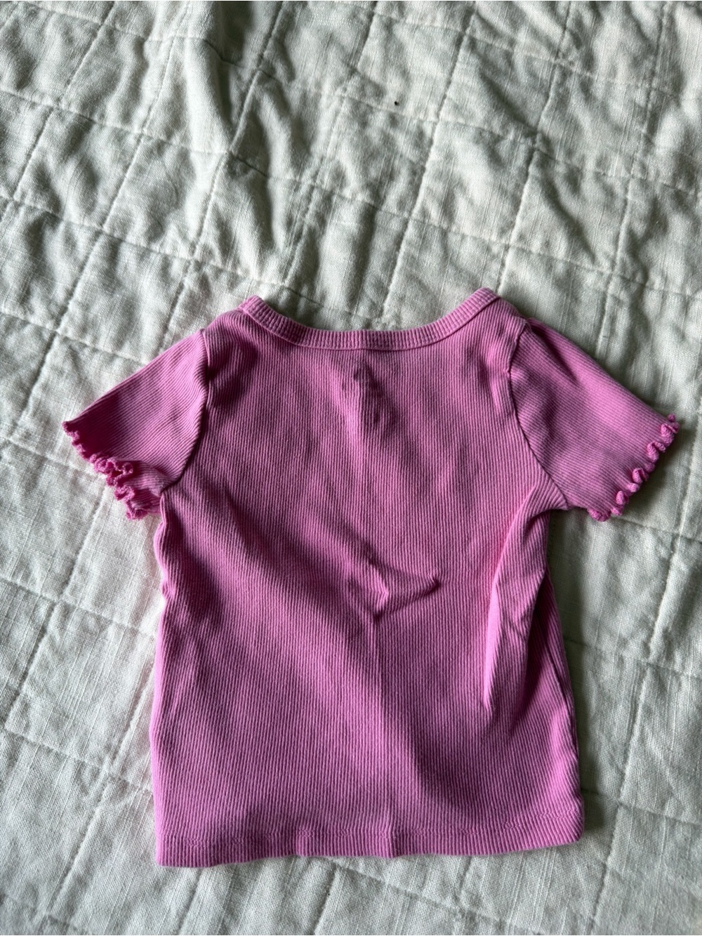Gap Baby & Toddler Ribbed T-Shirt Phoebe Pink Size 18-24M - Picture 4 of 4